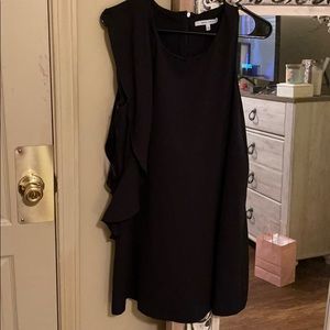 Black dress, very pretty, ruffle on side